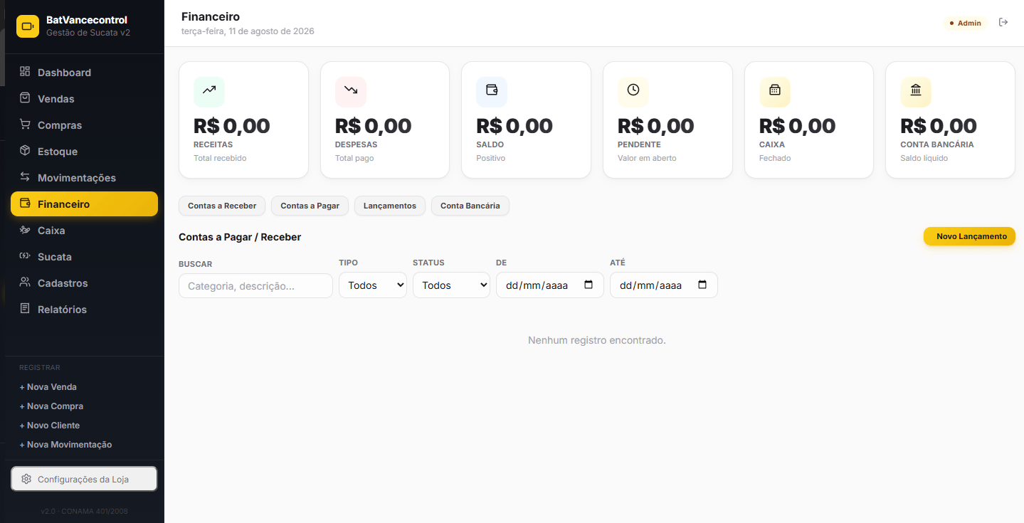 Módulo financeiro